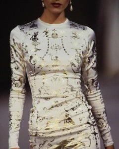 Vivienne Westwood 'Dressing Up' A/W 1991/1992 Pearl White Boulle Mini Dress