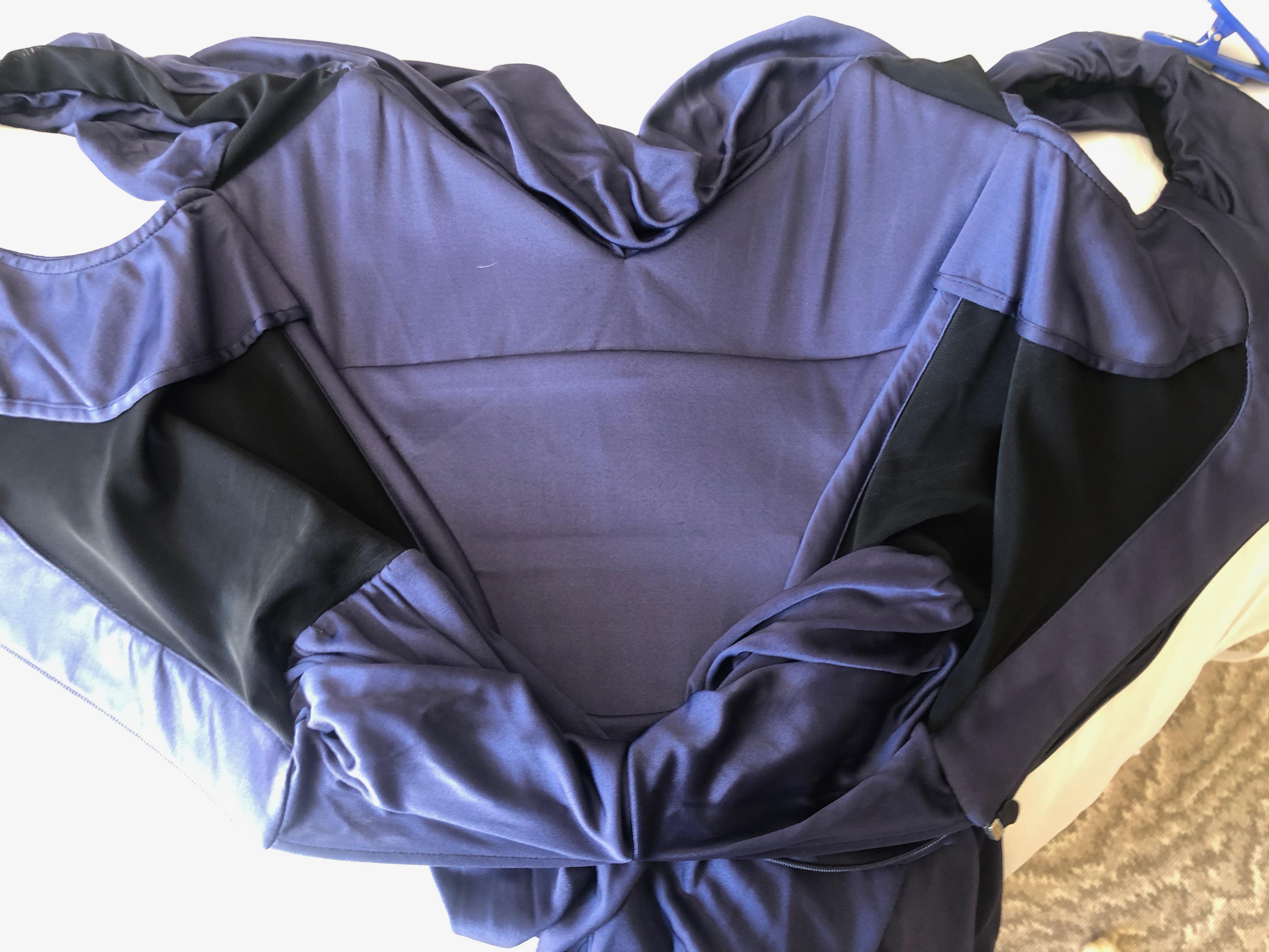 Vivienne Westwood Elegant Dark Blue Cocktail Dress with Built In Corset Sz XL For Sale 2