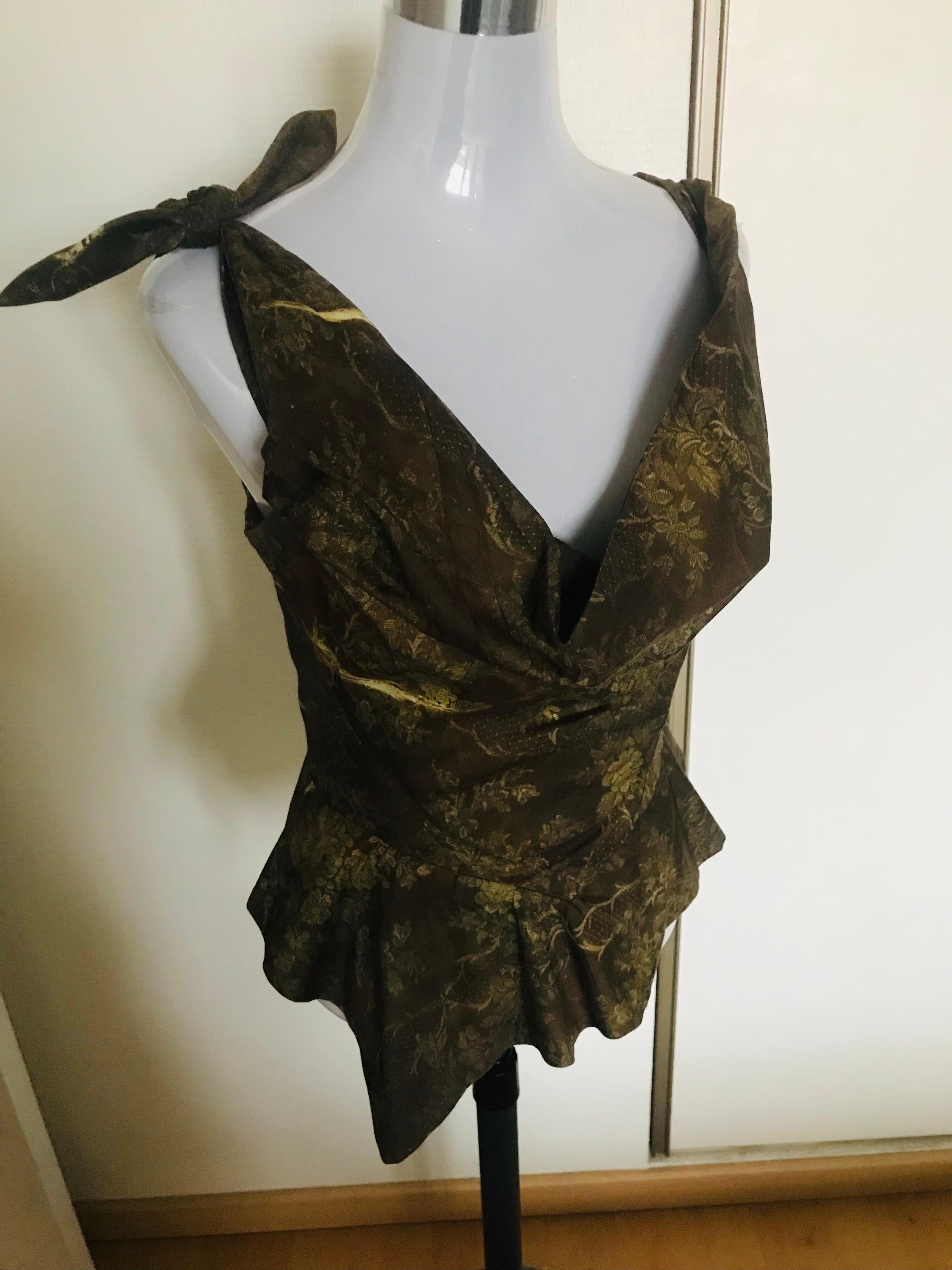 Nero VIVIENNE WESTWOOD Bustier a corsetto emblematico del marchio. in vendita