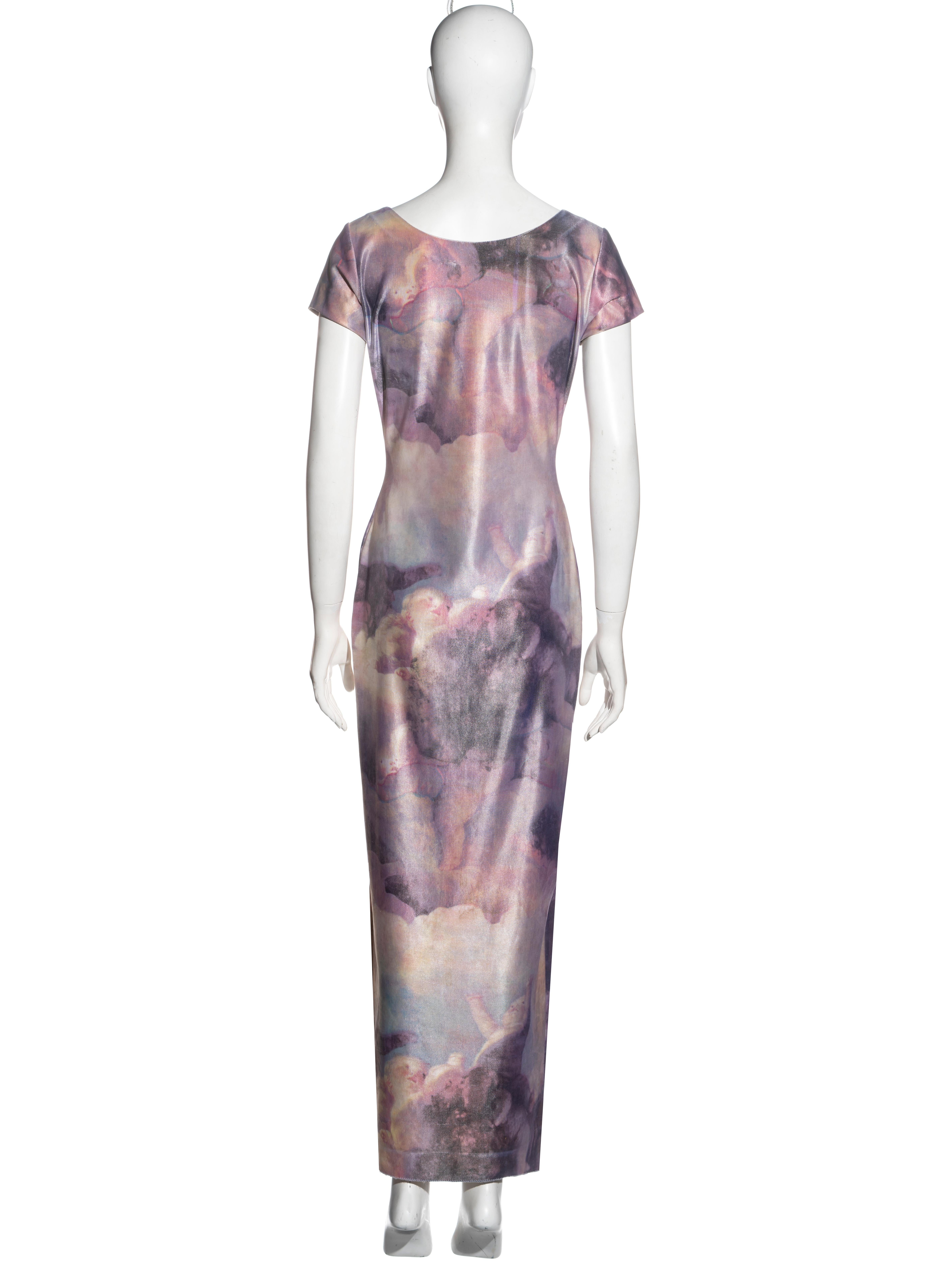 Vivienne Westwood evening maxi dress with cupid print, fw 1991 For Sale 3
