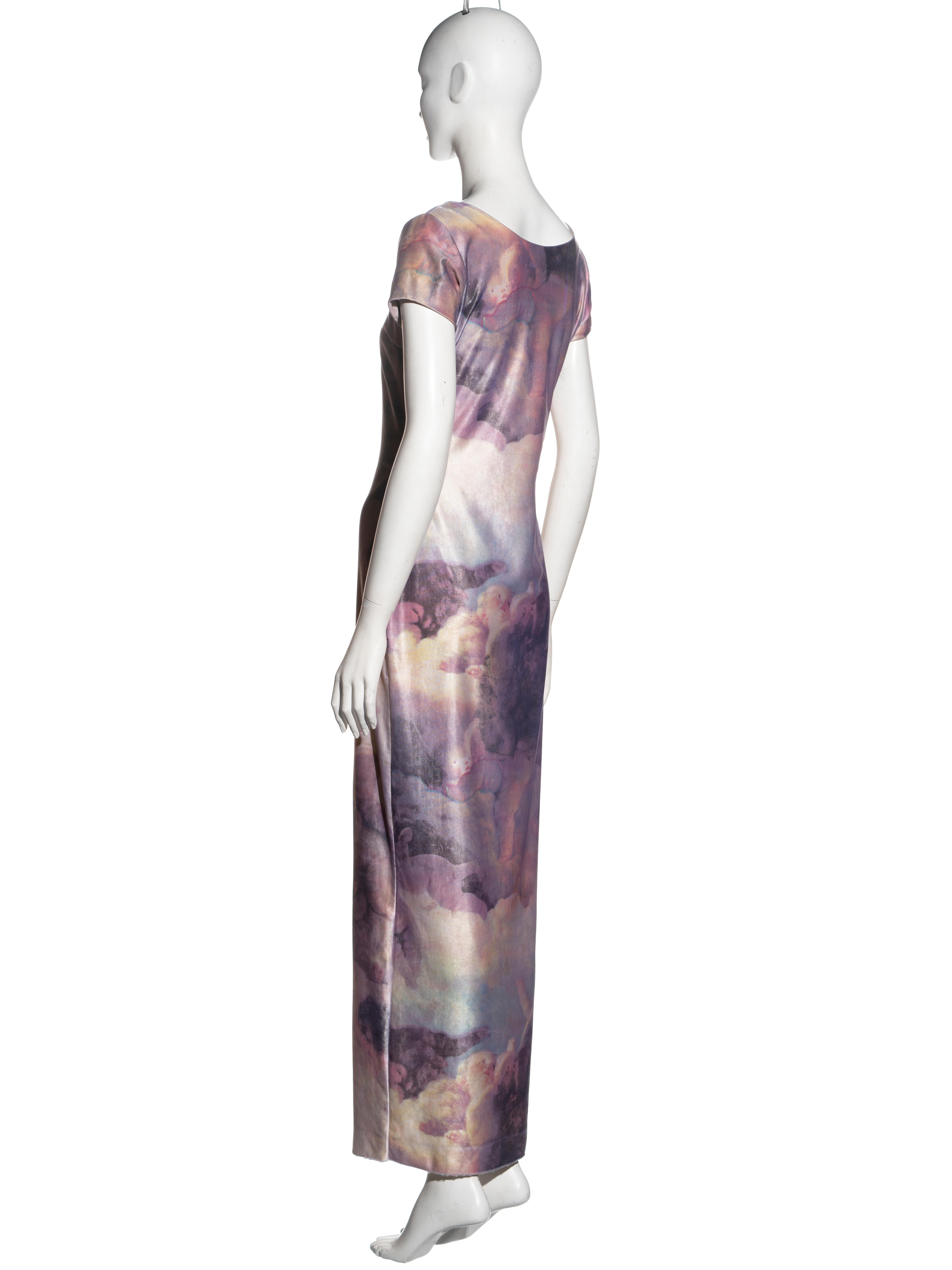 Vivienne Westwood evening maxi dress with cupid print, fw 1991 For Sale 5