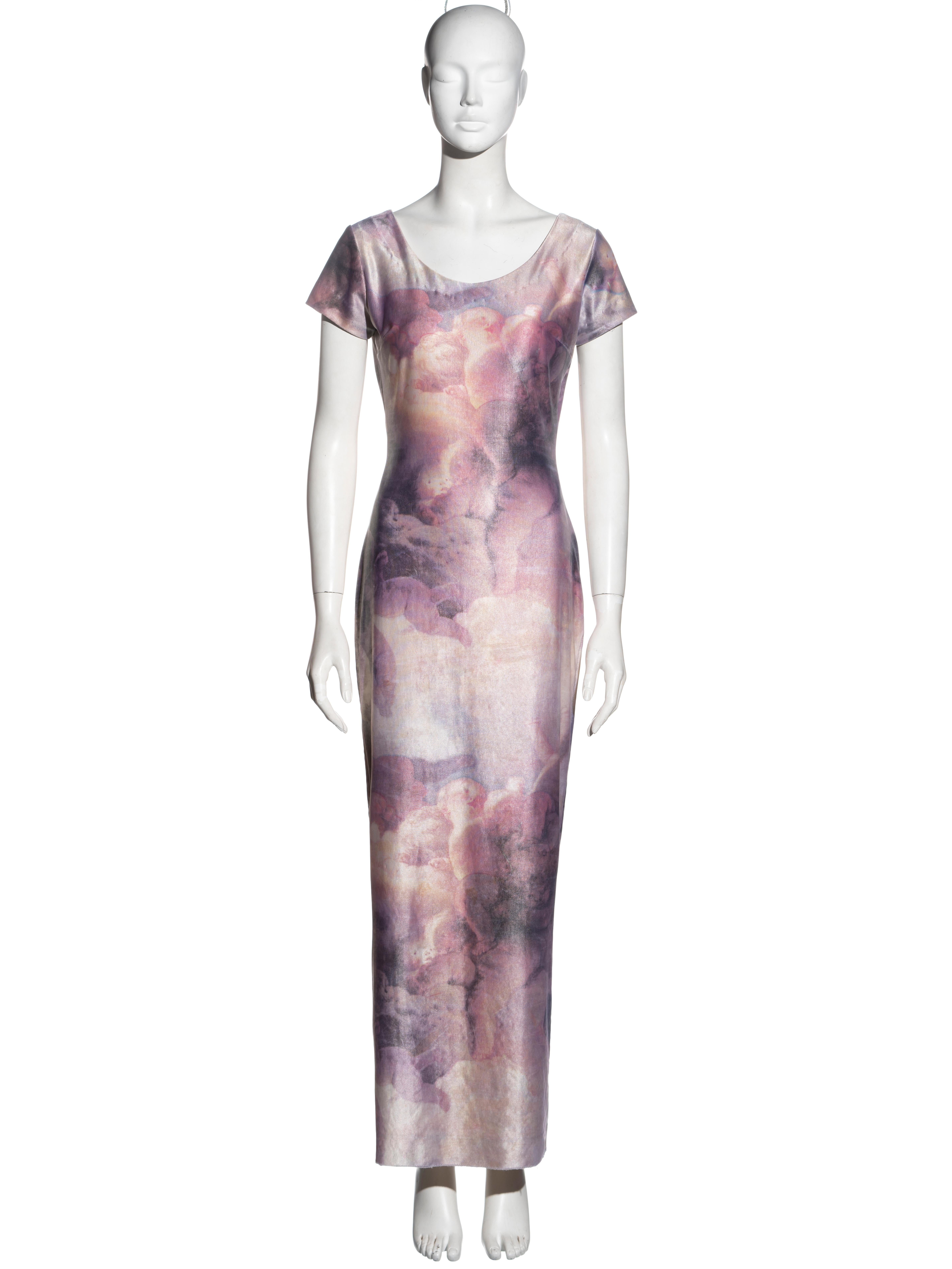 ▪ Rare Vivienne Westwood evening maxi dress 
▪ Lycra printed with a detail from Jean-Honore Fragonard's 