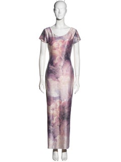 Vivienne Westwood evening maxi dress with cupid print, fw 1991
