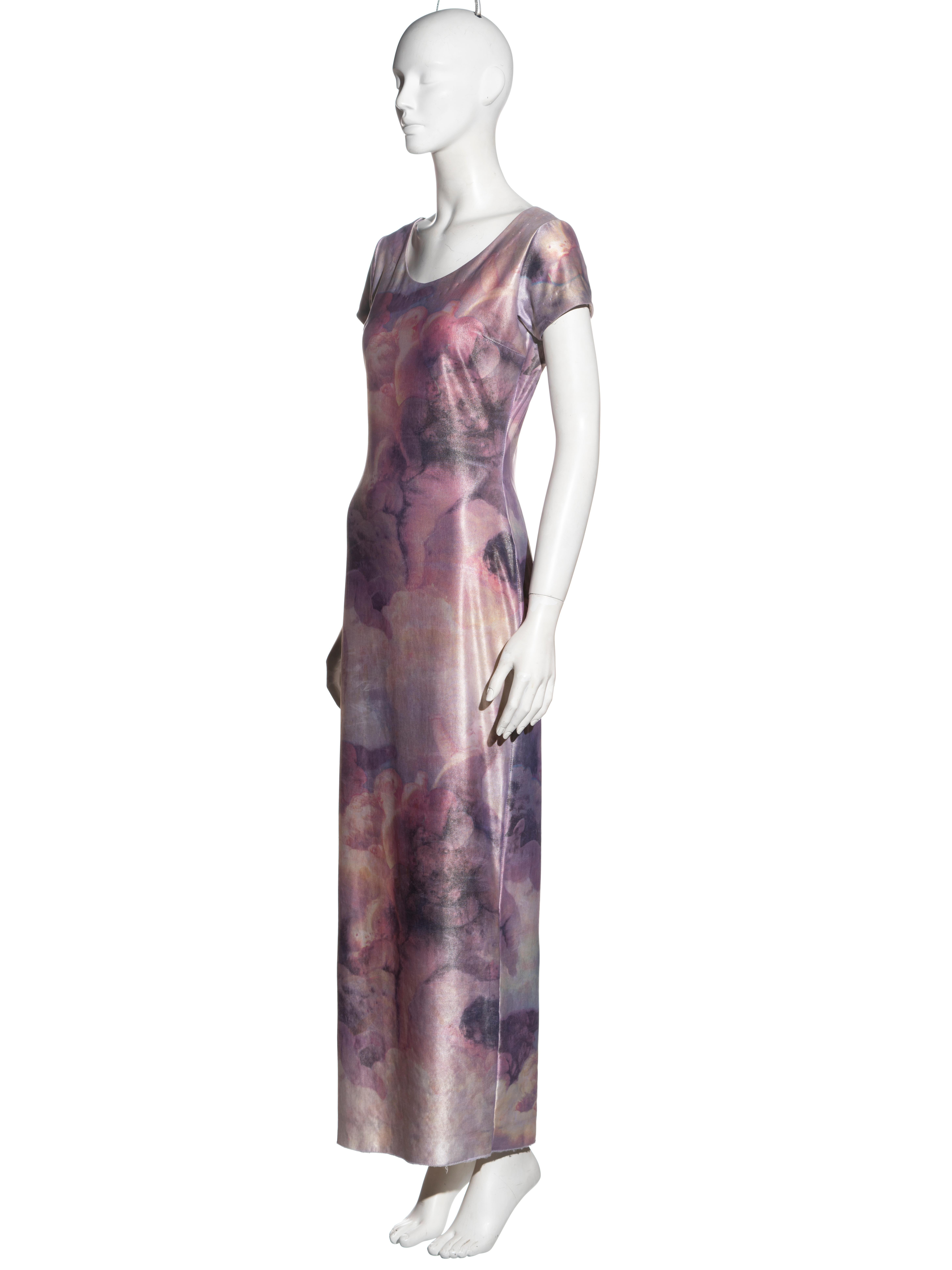 Vivienne Westwood evening maxi dress with cupid print, fw 1991 For Sale 1