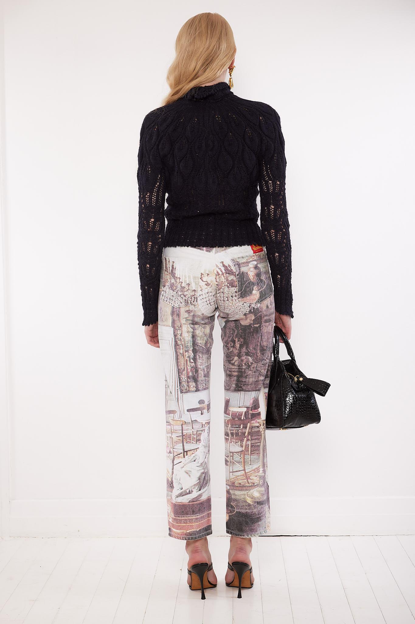 Vivienne Westwood F/W 1993 Anglomania collection runway cut-out crochet corset For Sale 1