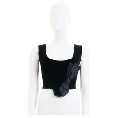 Vivienne Westwood F/W 1996 Couture Black velvet and satin bow corset