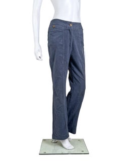 Vivienne Westwood F/W 2003 Bootcut Blue Cotton Pants