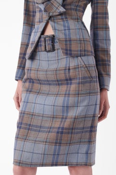 Vivienne Westwood F/W 2012 Runway Blue Tartan Two Piece Co-ord
