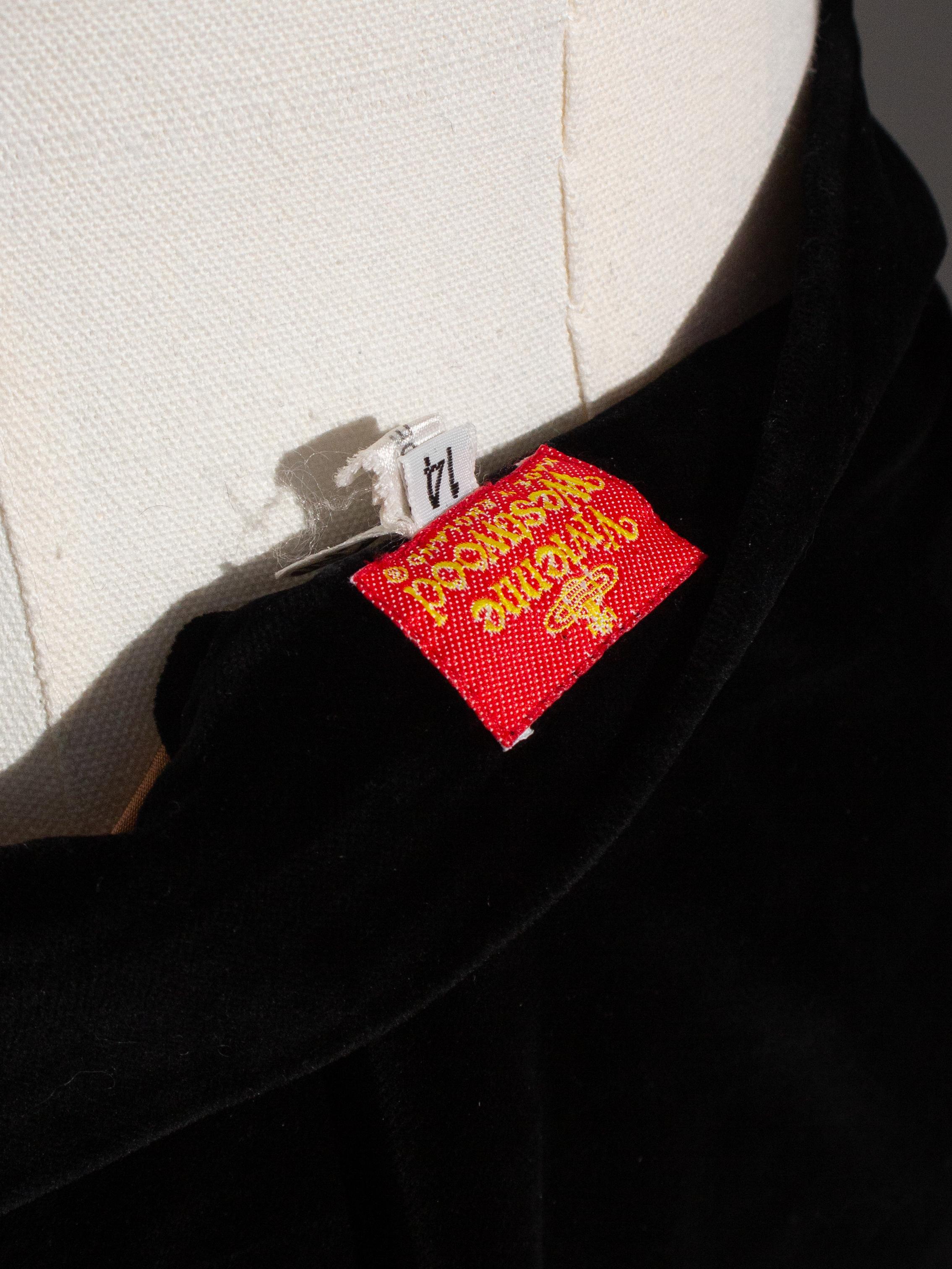 Vivienne Westwood F/W1988 Time Machine Black Velvet White Bustle Mini Skirt Suit For Sale 13