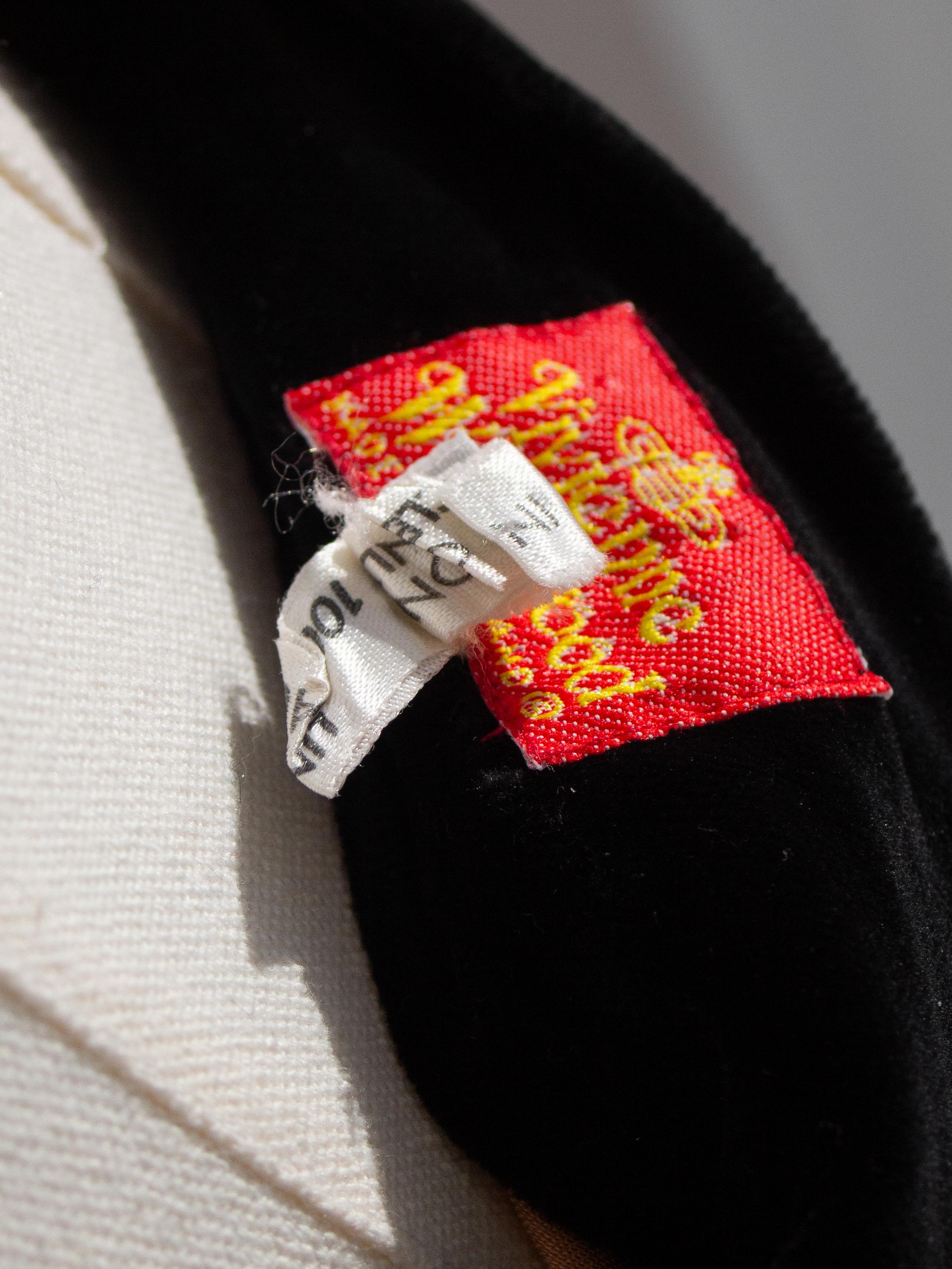 Vivienne Westwood F/W1988 Time Machine Black Velvet White Bustle Mini Skirt Suit For Sale 14