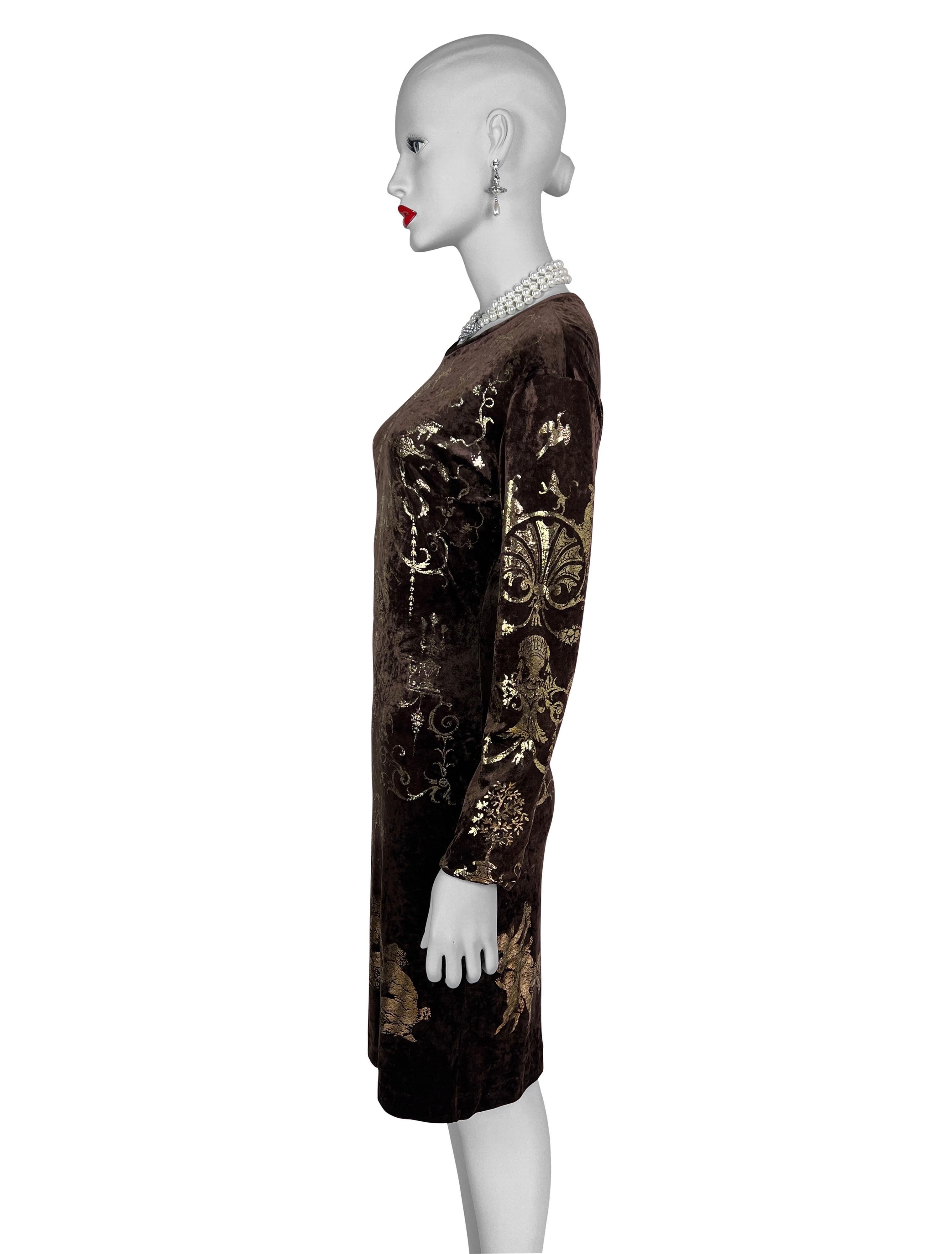 Vivienne Westwood Fall 1990 “Portrait Collection” Foiled “Boulle” Printed Velvet For Sale 10