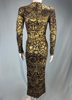 Vivienne Westwood Fall 1992 Runway Sample Black Metallic Gold Dress