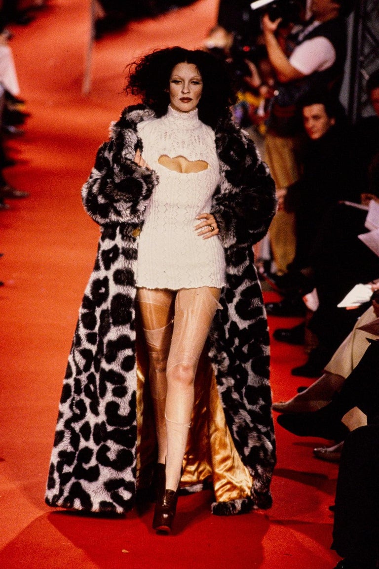 vivienne westwood 1993 crochet dress Vivienne Westwood Crochet Dress Vivienne Westwood Fall 1993 Corseted Knit  Crochet Mini Dress For