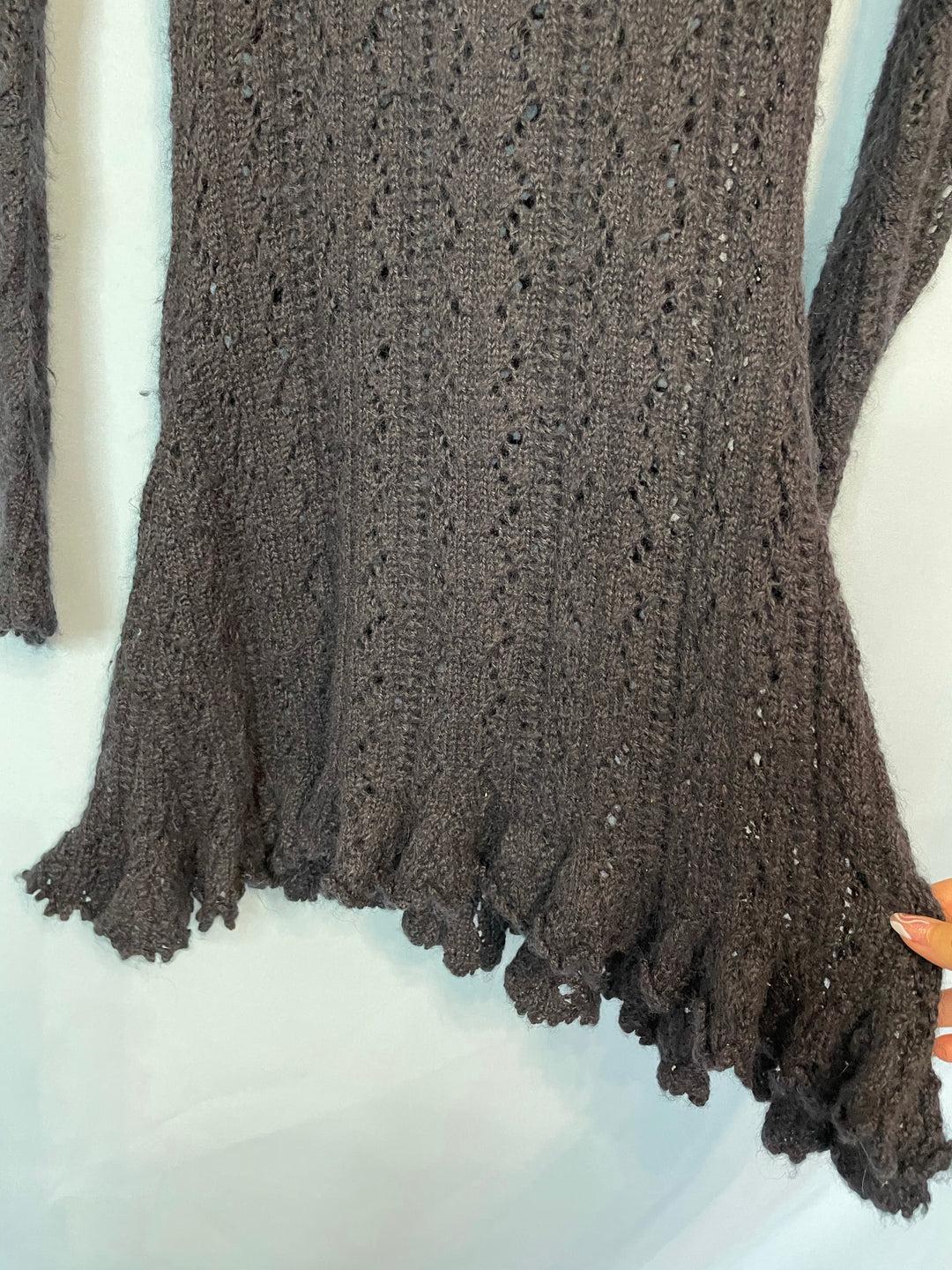 Women's Vivienne Westwood Fall 1993 Corseted Knit Crochet Mini Dress For Sale