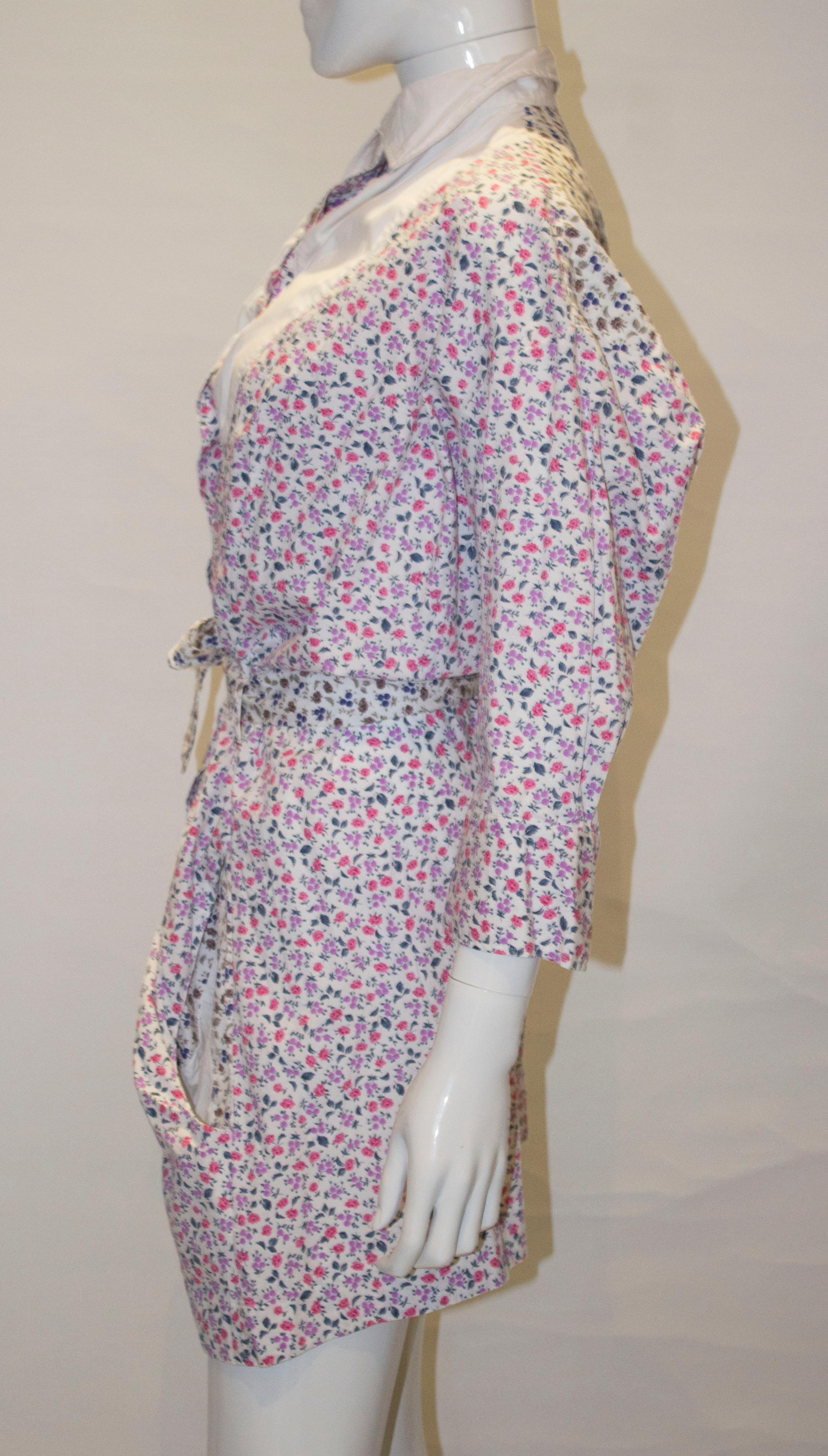 Vivienne Westwood Floral Cotton Playsuit In Good Condition For Sale In London, GB