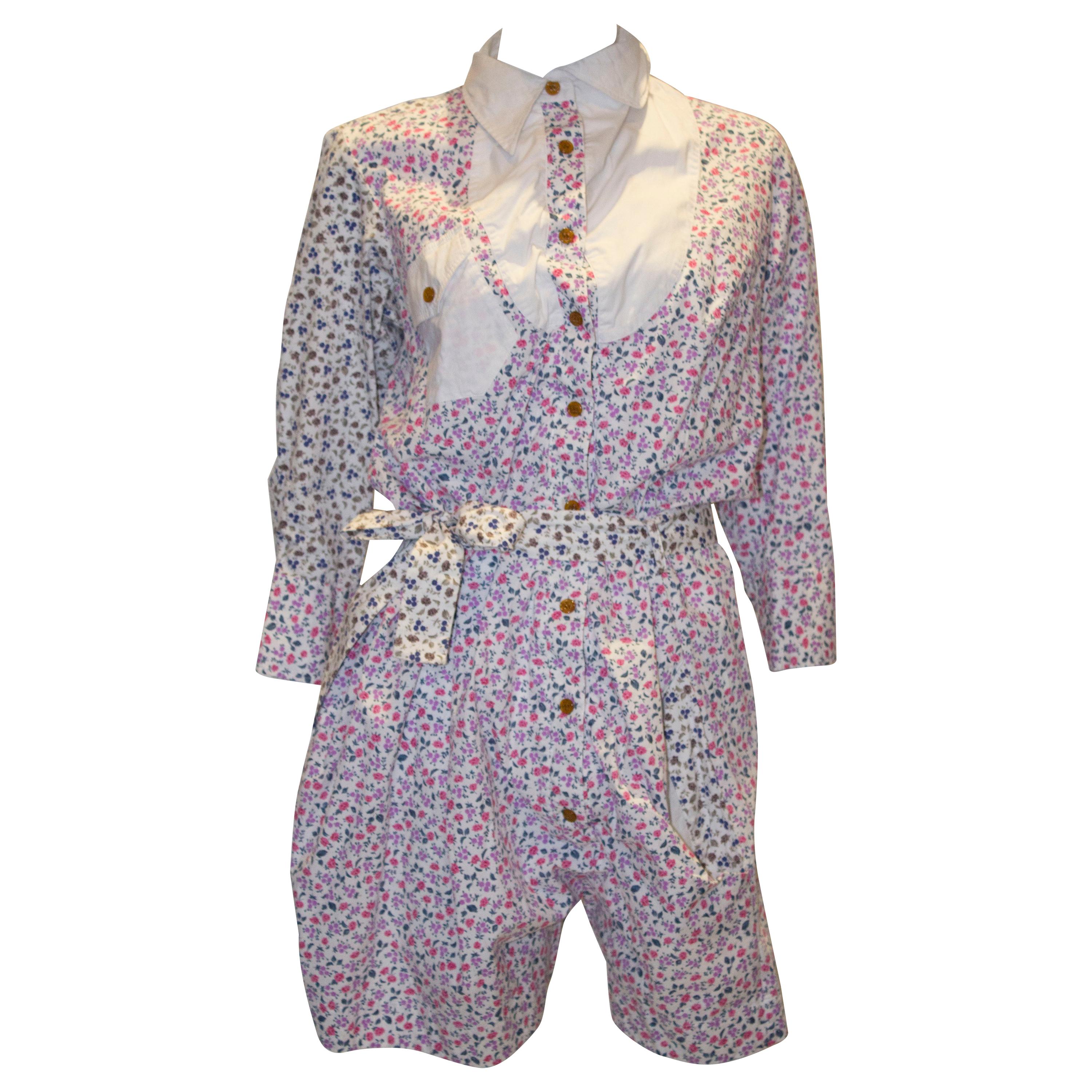 Vivienne Westwood Floral Cotton Playsuit