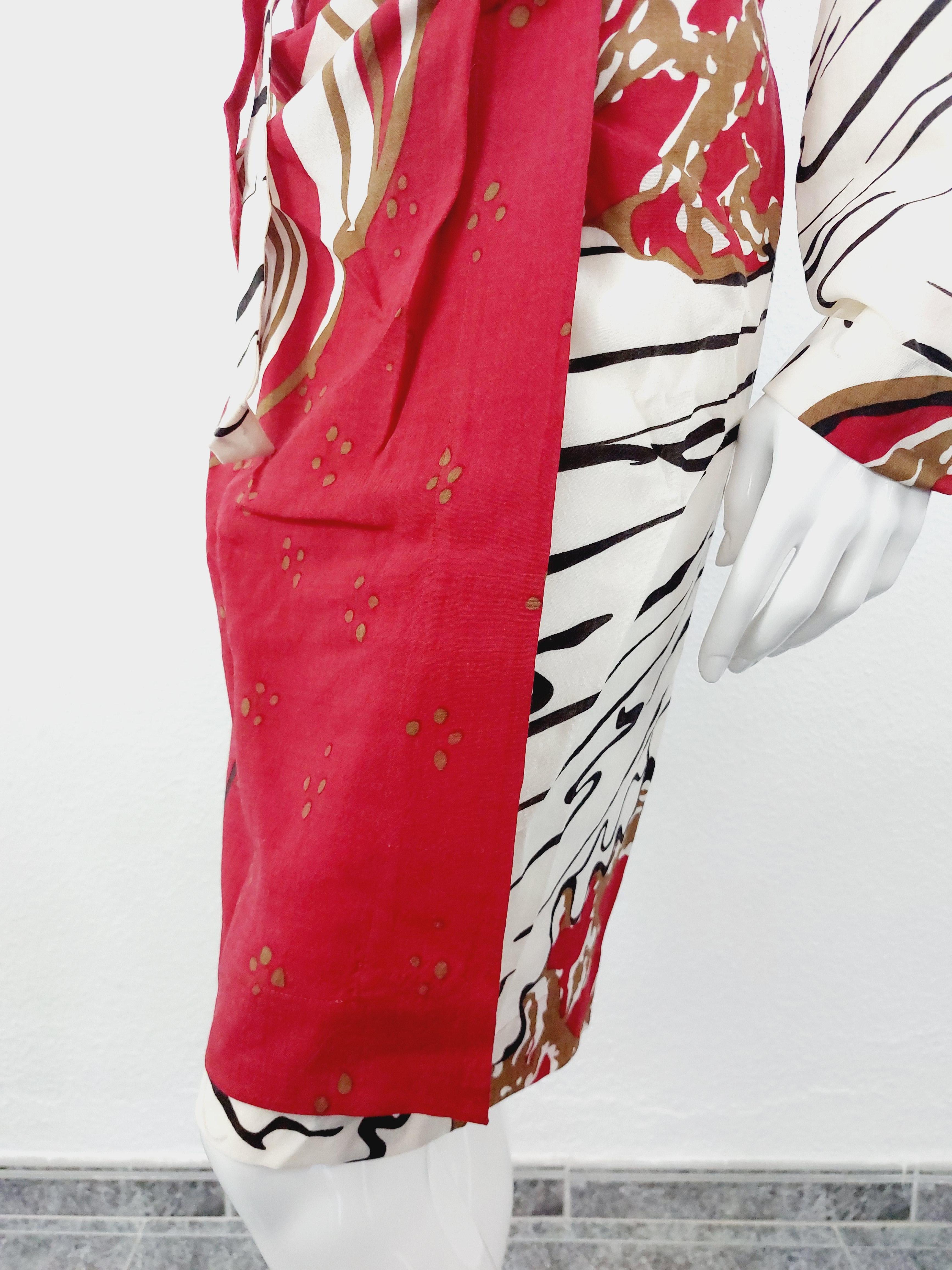 Vivienne Westwood Floral Kimono Wrap Japanese Geisha Red Label Asymmetric Dress For Sale 4