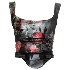 Vivienne Westwood floral printed silk chiffon corset, ss 1994