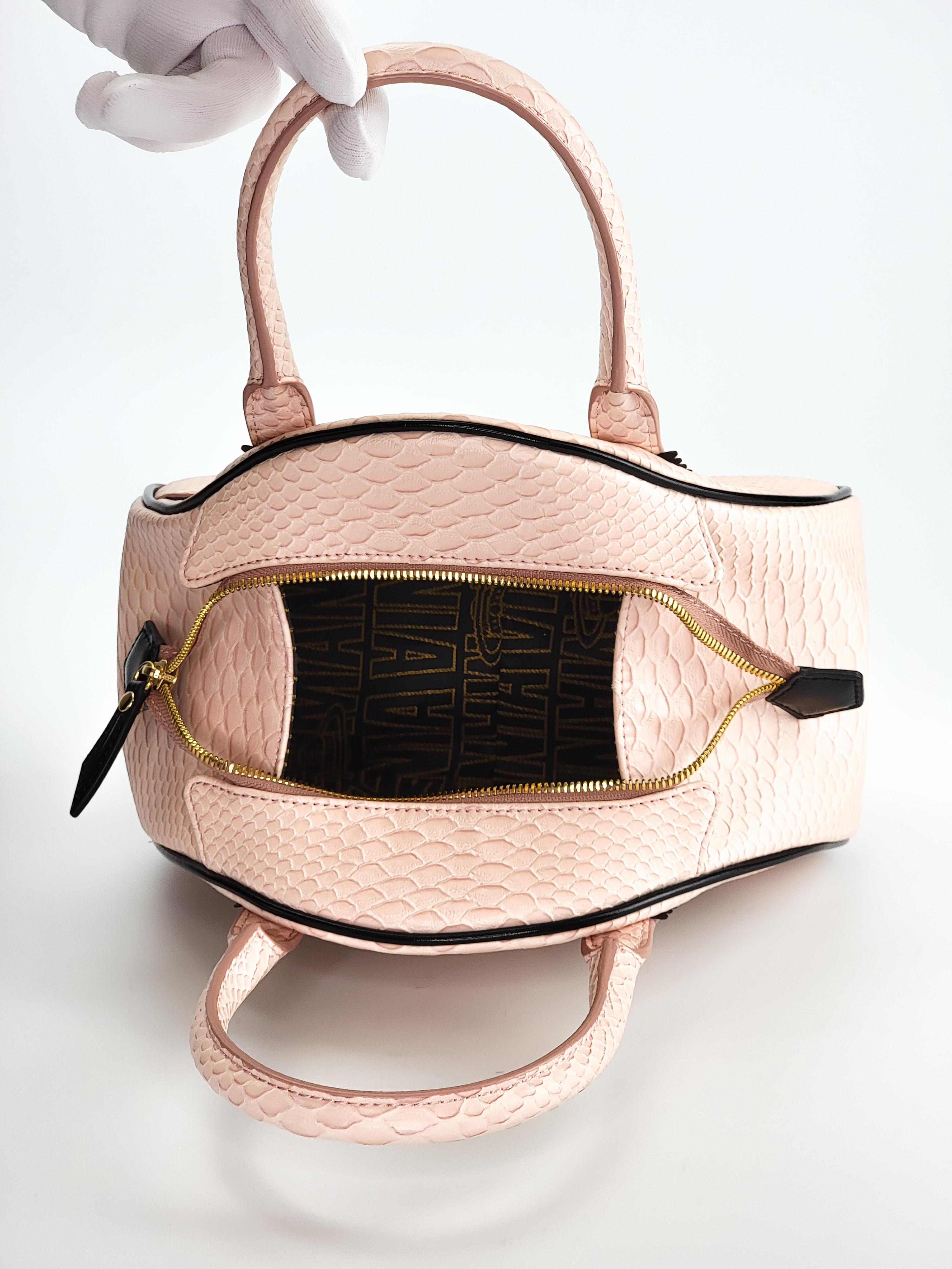 Brown Vivienne Westwood Frilly Snake Yasmine Bag - Pink