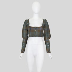 Vivienne Westwood FW 2016 Tartan Bustier Jacket