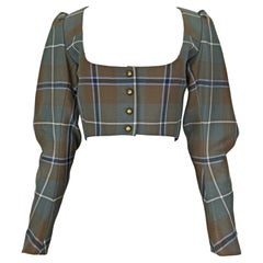 Vivienne Westwood FW 2016 Tartan Bustier Jacket