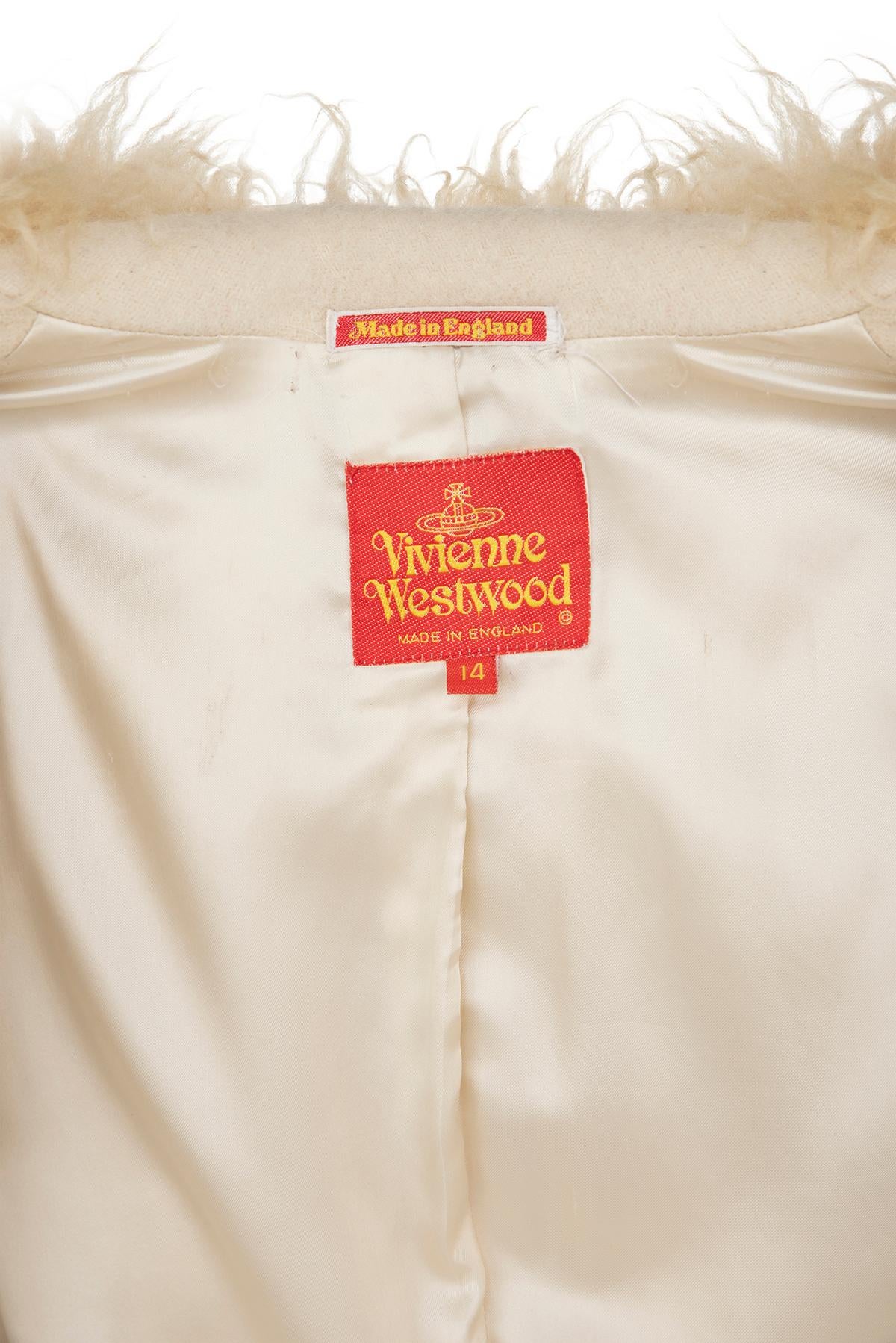 VIVIENNE WESTWOOD FW 92 Ikonischer und seltener Mantel aus der 'Always On Camera' Kollektion im Zustand „Relativ gut“ im Angebot in Milano, MILANO