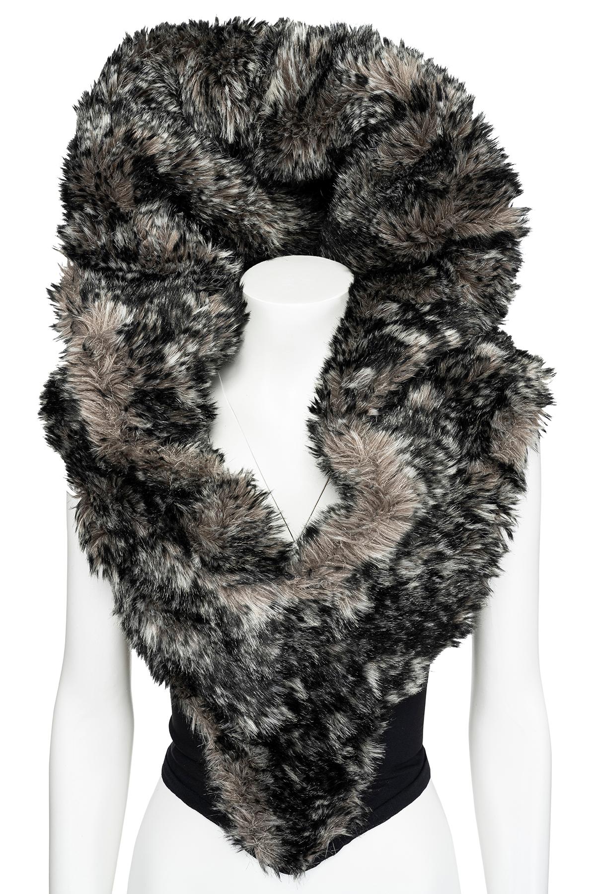 VIVIENNE WESTWOOD FW 93 Iconic and Rare Fake Fur Hooded Corset in vendita 1