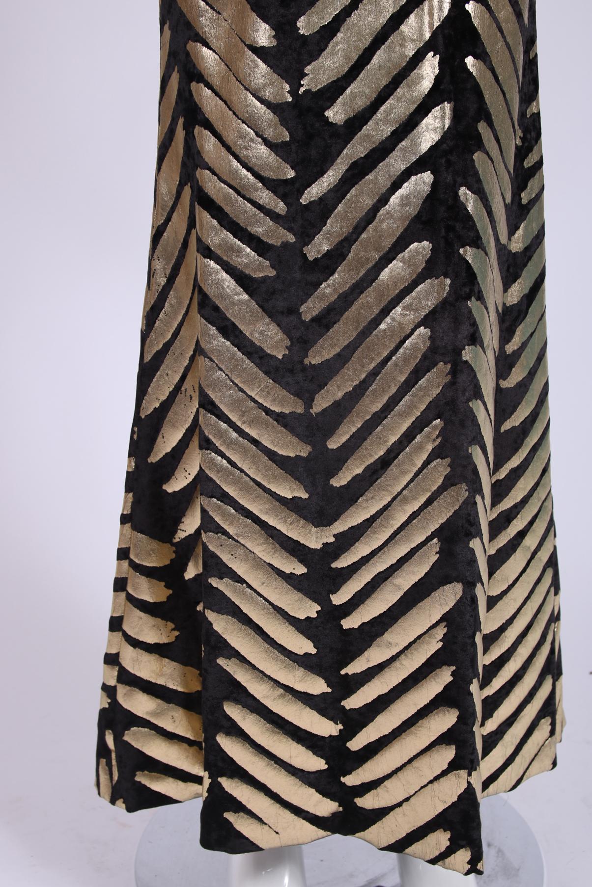 Vivienne Westwood Gold & Black Stretch Bustier Gown Dress w/ Fishtail Hem In Good Condition In Studio City, CA