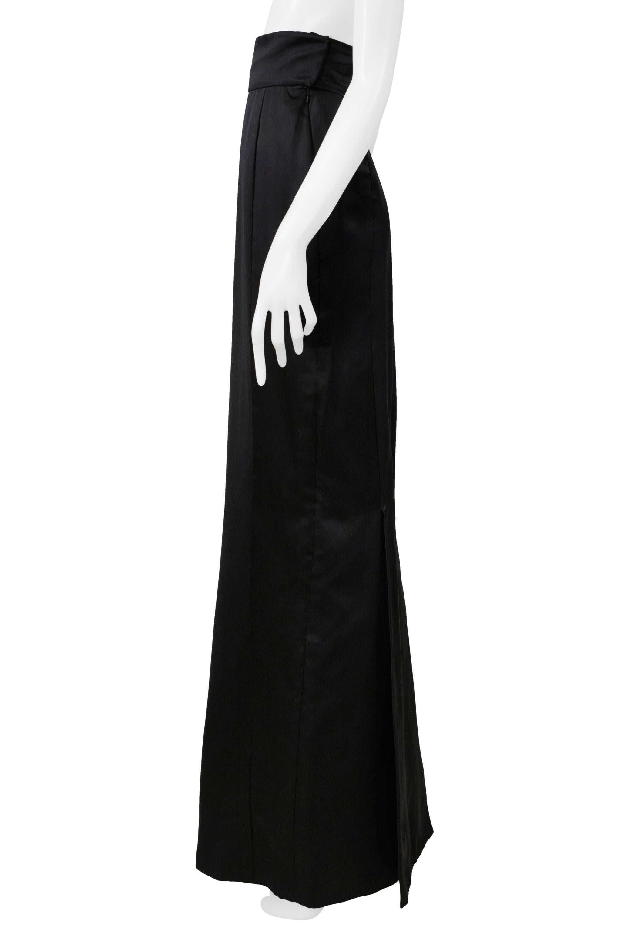 Vivienne Westwood Gold Label Jupe de soirée en soie noire avec ceinture haute 1990S en vente 1