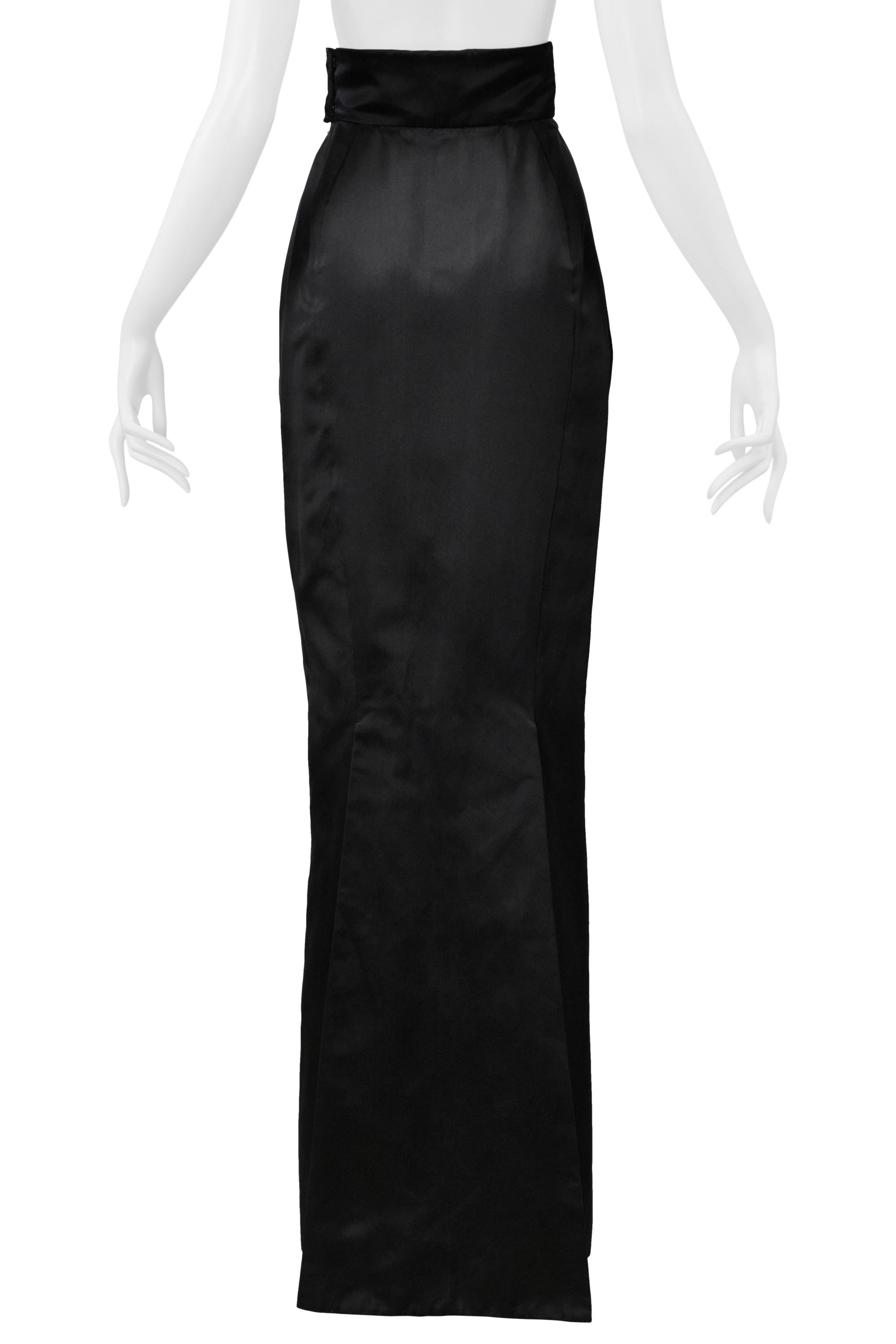Vivienne Westwood Gold Label Jupe de soirée en soie noire avec ceinture haute 1990S en vente 2