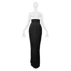 Vivienne Westwood Gold Label Black Silk Evening Skirt With Tall Waistband 1990S