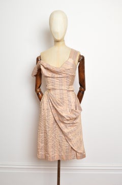 Vivienne Westwood Gold Label Duchess Oyster Pink Corset Cocktail Dress C. 2000