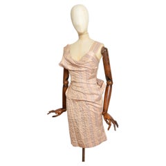 Vivienne Westwood Gold Label Duchess Oyster Pink Corset Cocktail Dress C. 2000