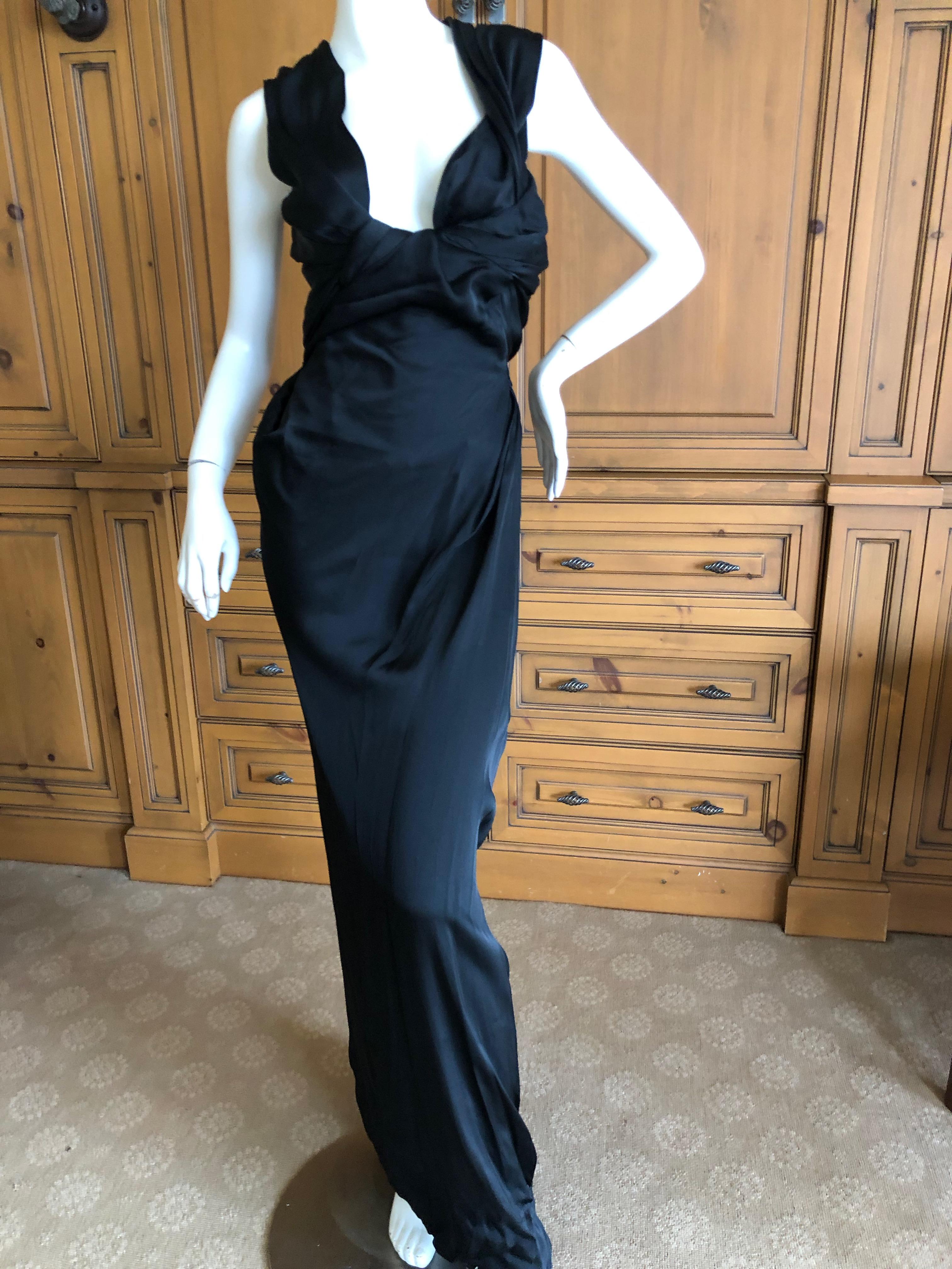 Women's Vivienne Westwood Gold Label Elegant Black Evening Dress with Built In Corset