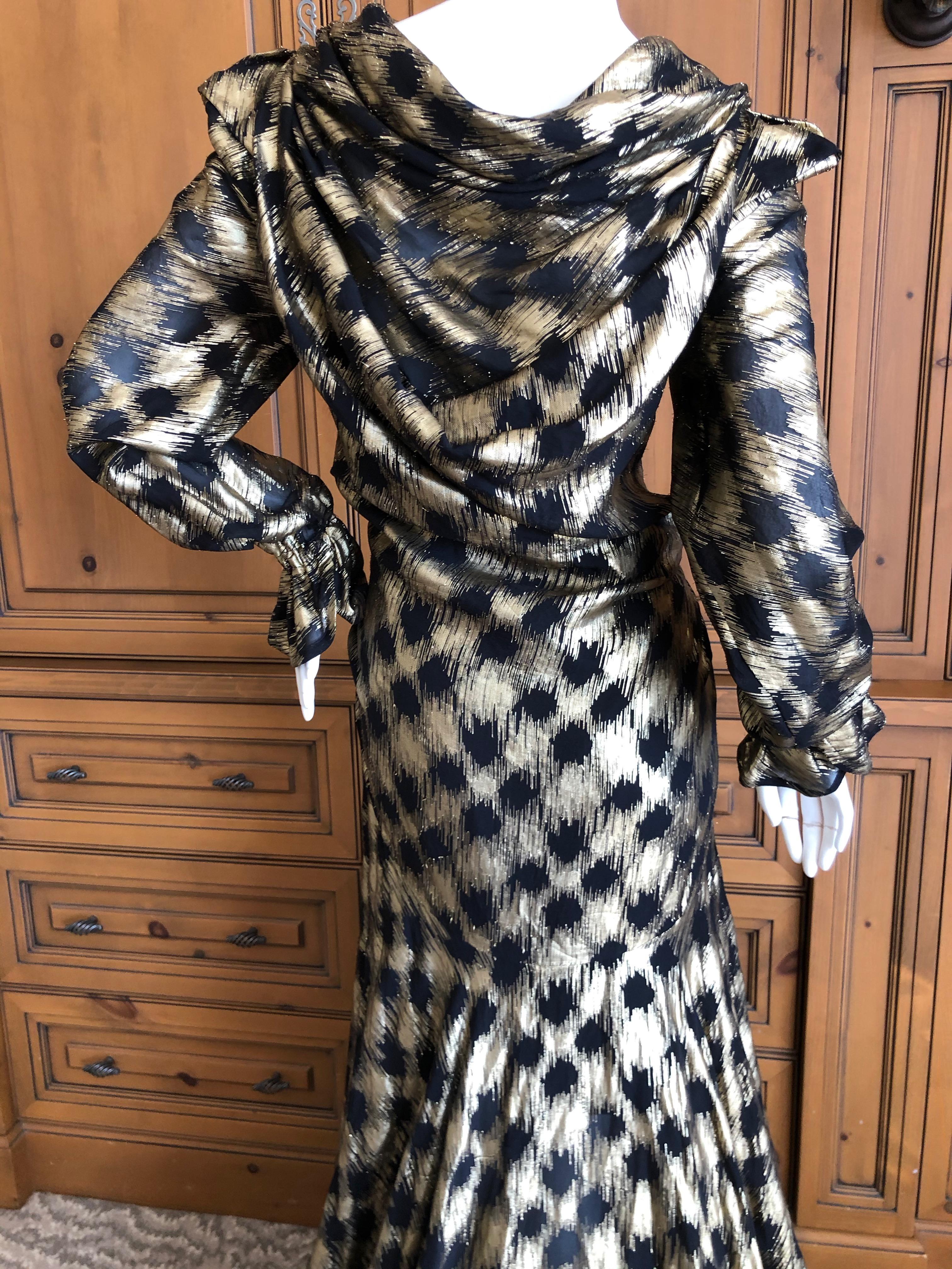 Vivienne Westwood Gold Label Gold Houndstooth Evening Dress New with Tags For Sale 1