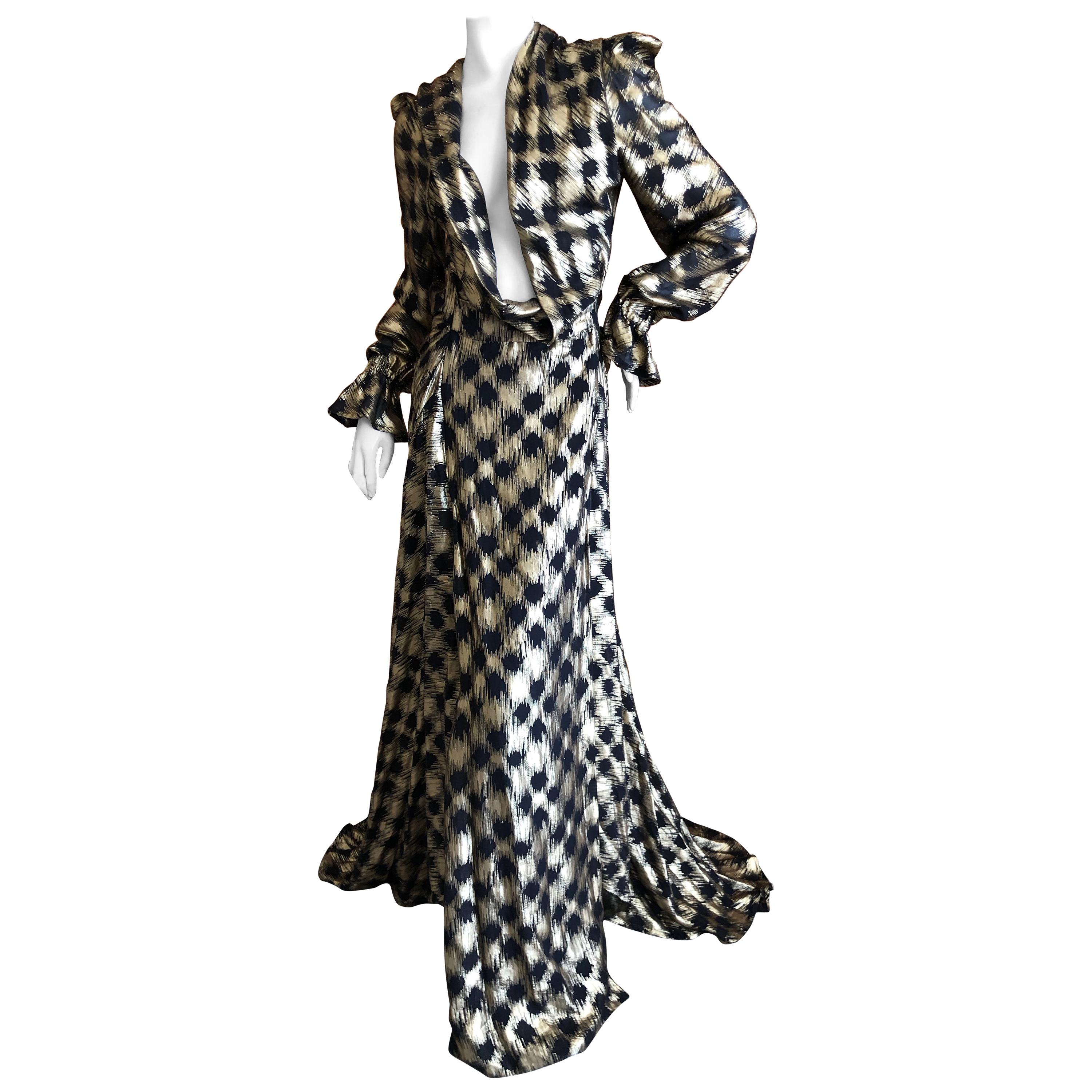 Vivienne Westwood Gold Label Gold Houndstooth Evening Dress New with Tags For Sale