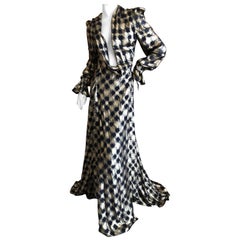 Vivienne Westwood Gold Label Gold Houndstooth Evening Dress New with Tags