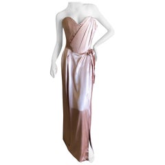 Vivienne Westwood Gold Label Rose Pink "Dalma" Silk Satin Evening Dress NWT UK12