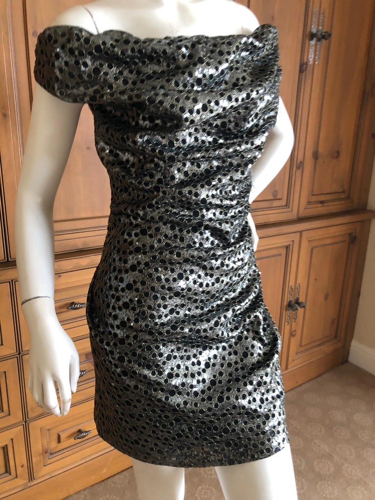 Vivienne Westwood Gold Label Sequin Off the Shoulder Mini Dress For ...