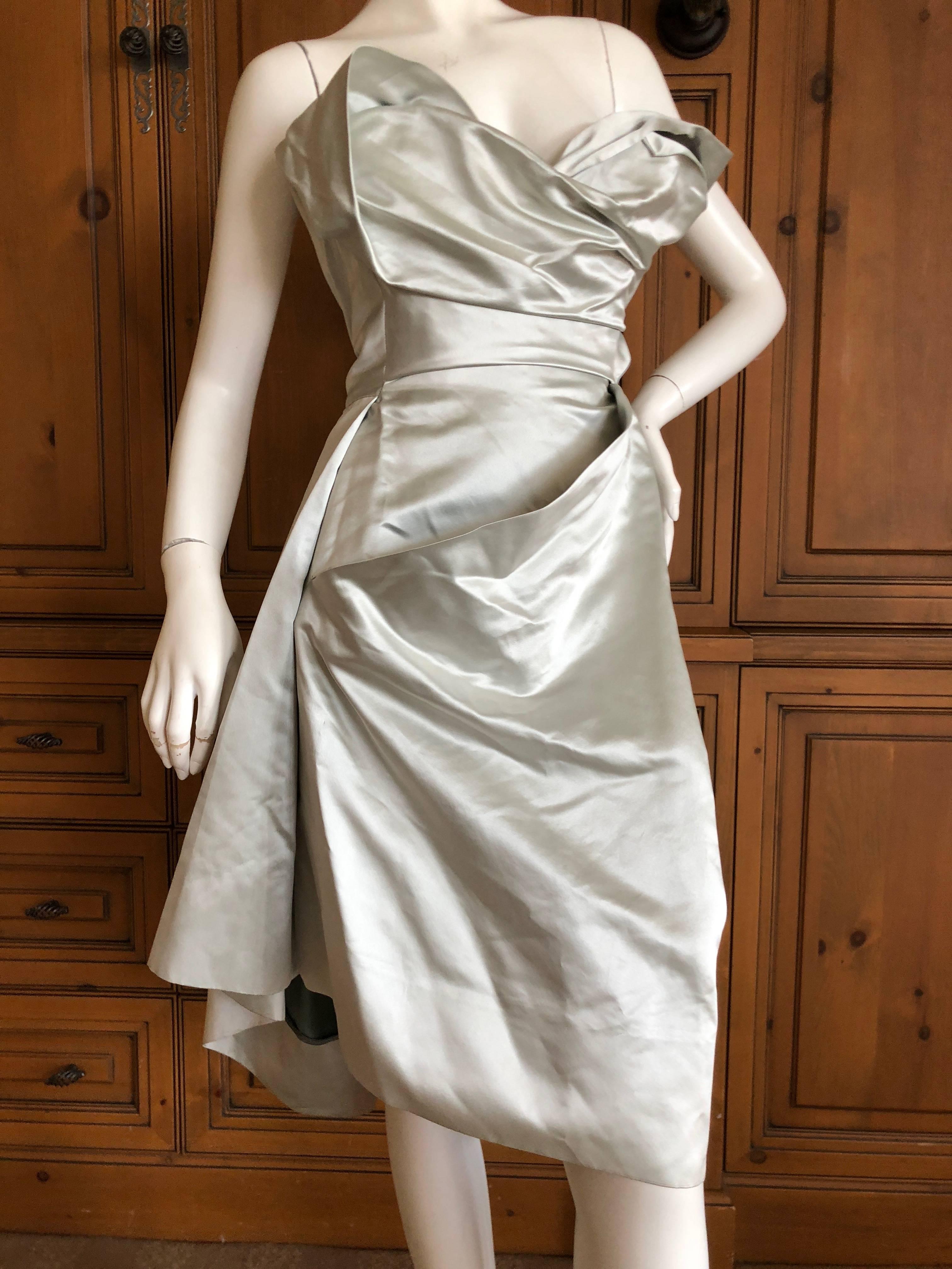 Vivienne Westwood Gold Label Silk Corseted Strapless Cocotte Dress In New Condition In Cloverdale, CA