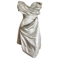 Vivienne Westwood Gold Label Silk Corseted Strapless Cocotte Dress