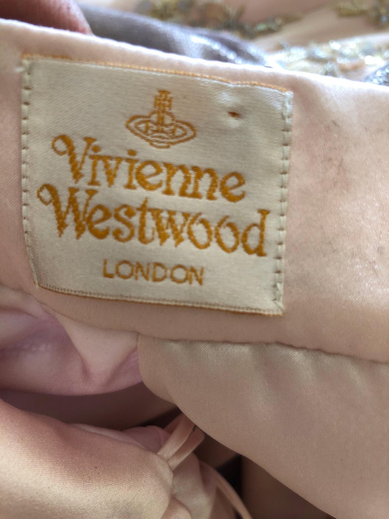 Vivienne Westwood Gold Label Silver Sequin Low Cut Cocktail Dress For ...