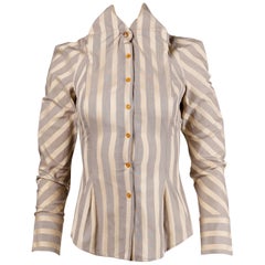 Vivienne Westwood Gold Label Gestreiftes Blusenoberteil mit Knopfleiste