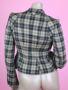 Vivienne Westwood Gold Label Tartan Waistcoat Jacket from AW1997 Size US  6
