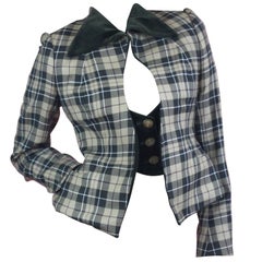 Vivienne Westwood Gold Label Tartan Waistcoat Jacket from AW1997 Size US  6