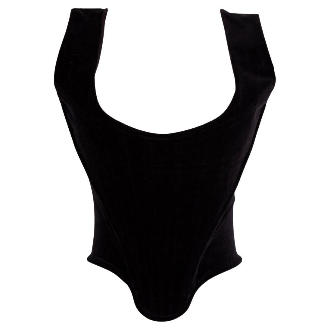Vivienne Westwood Gold Label Vintage Velours noir Corset années 90