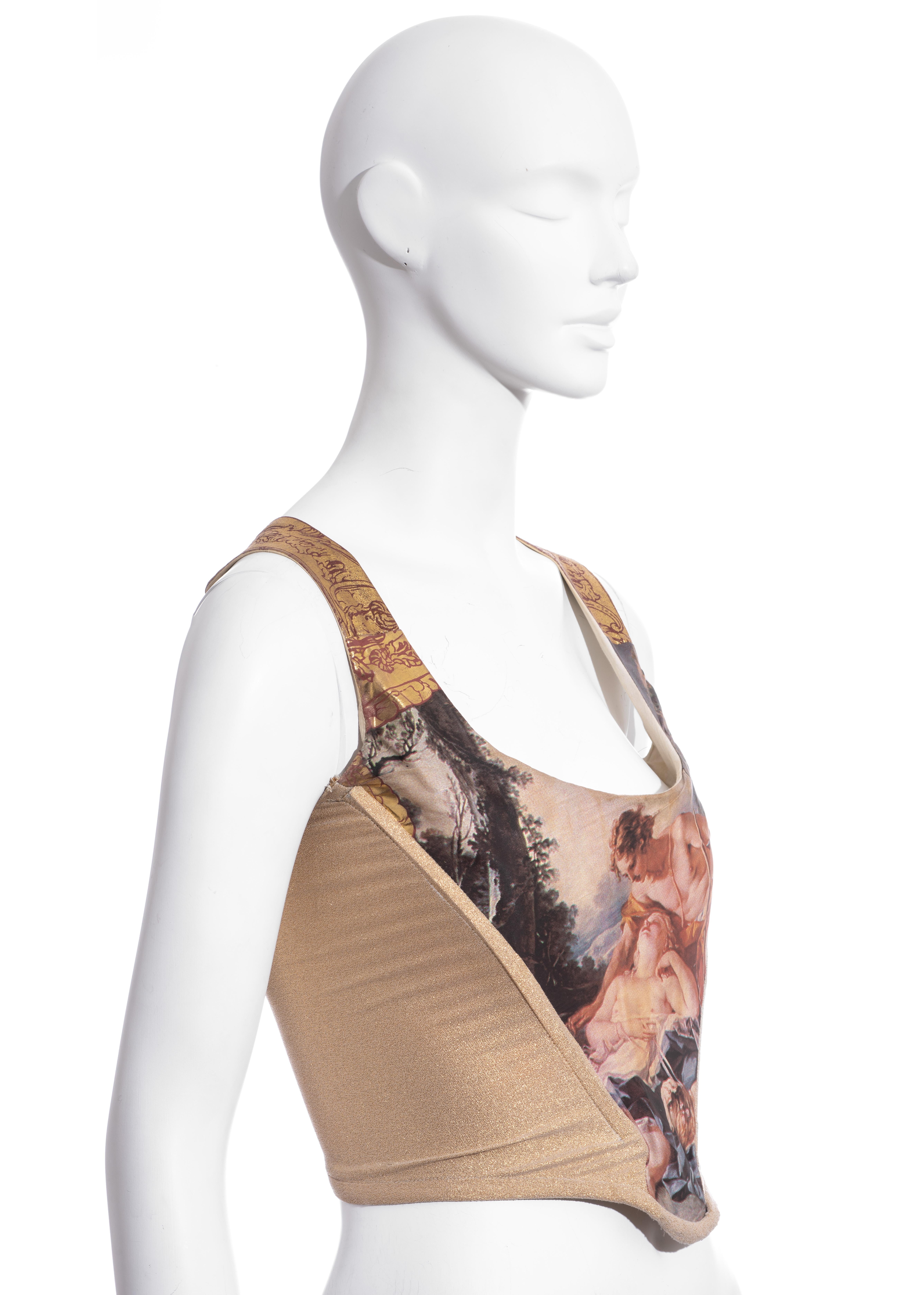 Women's Vivienne Westwood gold lurex 'portrait collection' corset, fw 1990