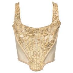 Vivienne Westwood Corsé de encaje metálico dorado, fw 1993