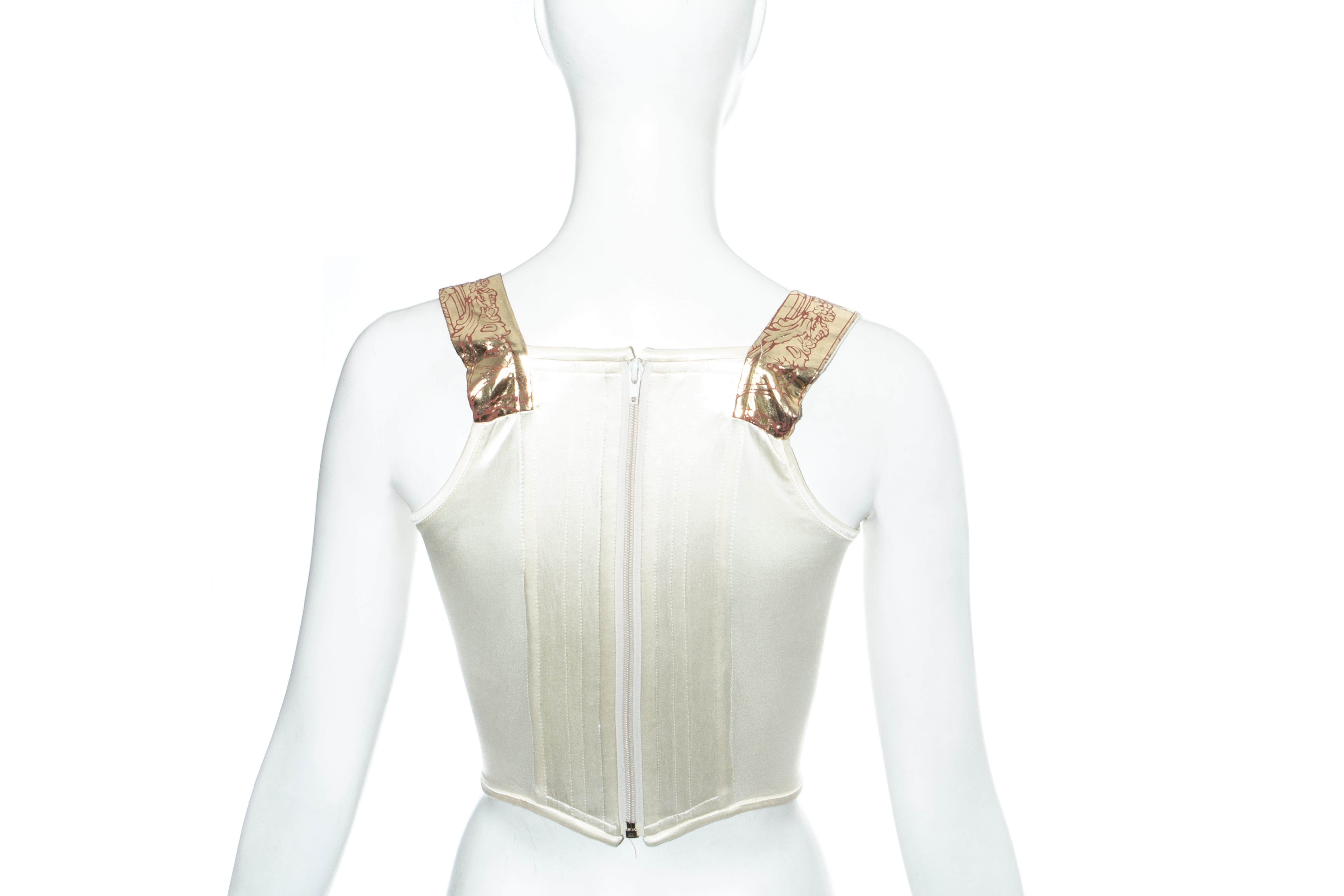 Vivienne Westwood gold  'Portrait Collection' corset, fw 1990 1