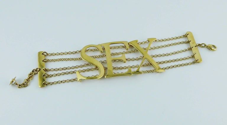 Vivienne Westwood Gold Toned Sex Bracelet at 1stDibs